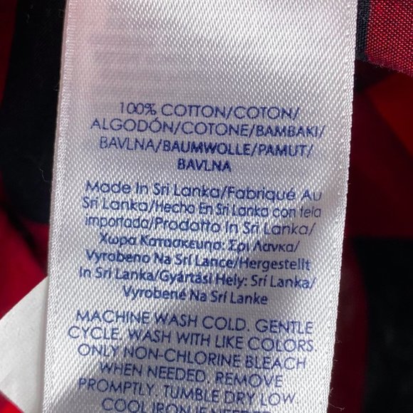 Ralph Lauren Chaps 1X 16 18 Shirt Top Blouse Button Down Buffalo Plaid Red Black - Picture 4 of 4